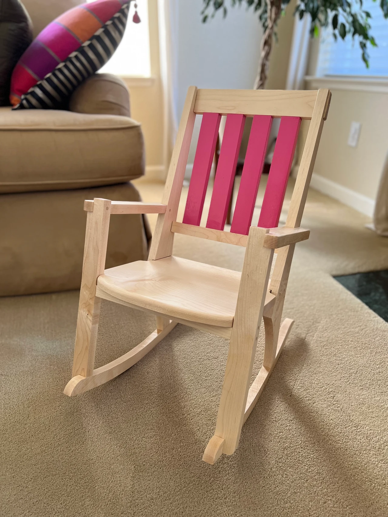 Child’s rocking chair — Maple